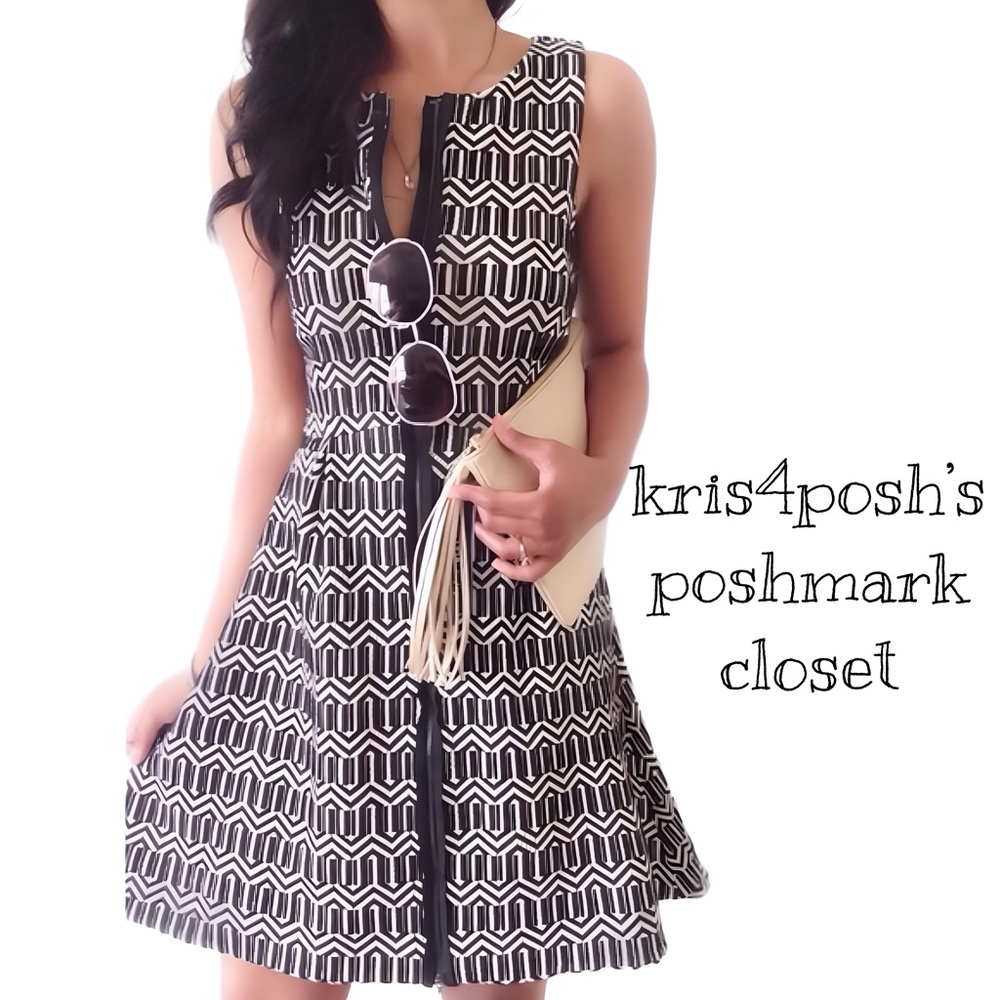 Anthropologie Black & Cream Tonnelle Dress